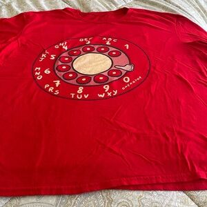 Men’s Graphic Tee  100% Cotton Short Sleeve Red Tee